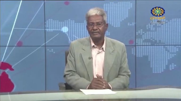 Sudan TV broadcast falls off air with gunshots in background