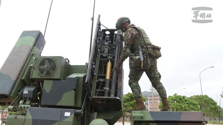 Taiwan holds military drills with tanks and air defence missiles 