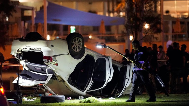 One person died in the Tel Aviv attack.Pic: AP