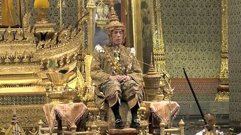 Thailand coronation. Pic: AP