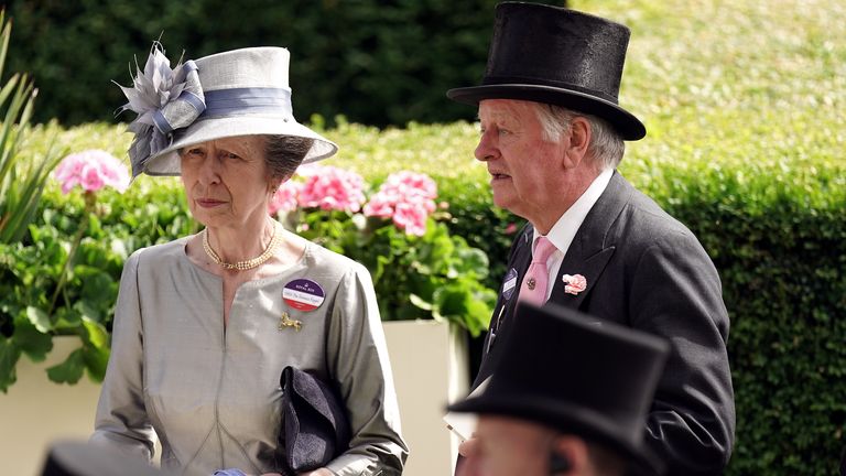 The Princess Royal (L) and Andrew Parker Bowles. Pic: PA