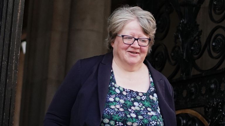 Environment Secretary Therese Coffey, arrives at 10 Downing Street, London, for a Cabinet meeting. Picture date: Tuesday April 18, 2023.
