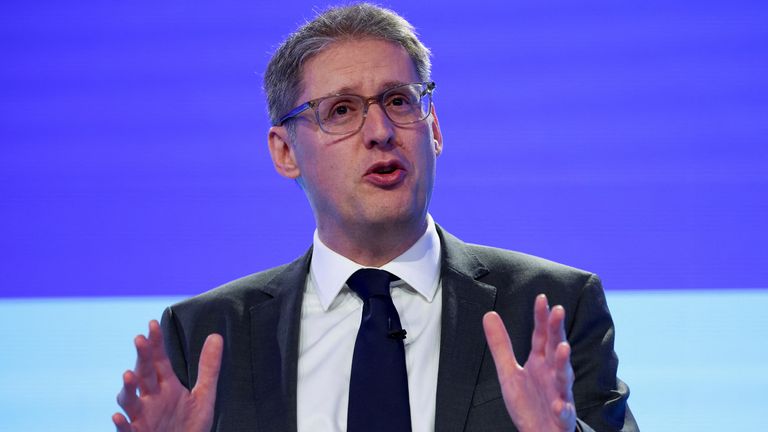 Tony Danker, director-general of the Confederation of British Industry (CBI), speaks during the CBI conference in Birmingham, Britain November 21, 2022. REUTERS/Phil Noble
