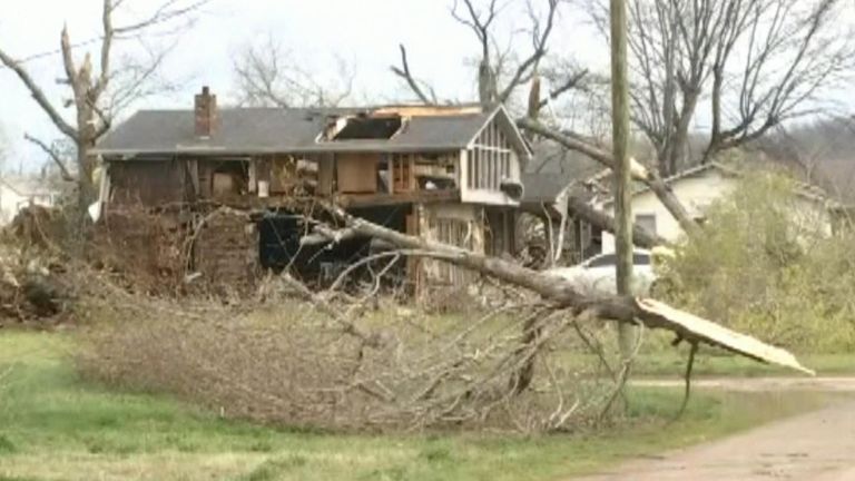 Four people have been killed by a tornado in Missouri, state police have said.