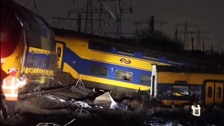 One dead and 30 injured after passenger train derails in the Netherlands.