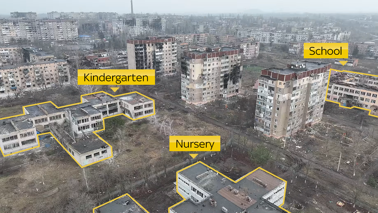 Damage to educational facilities in Vuhledar, 27 January 2023. Source: Armed Forces of Ukraine