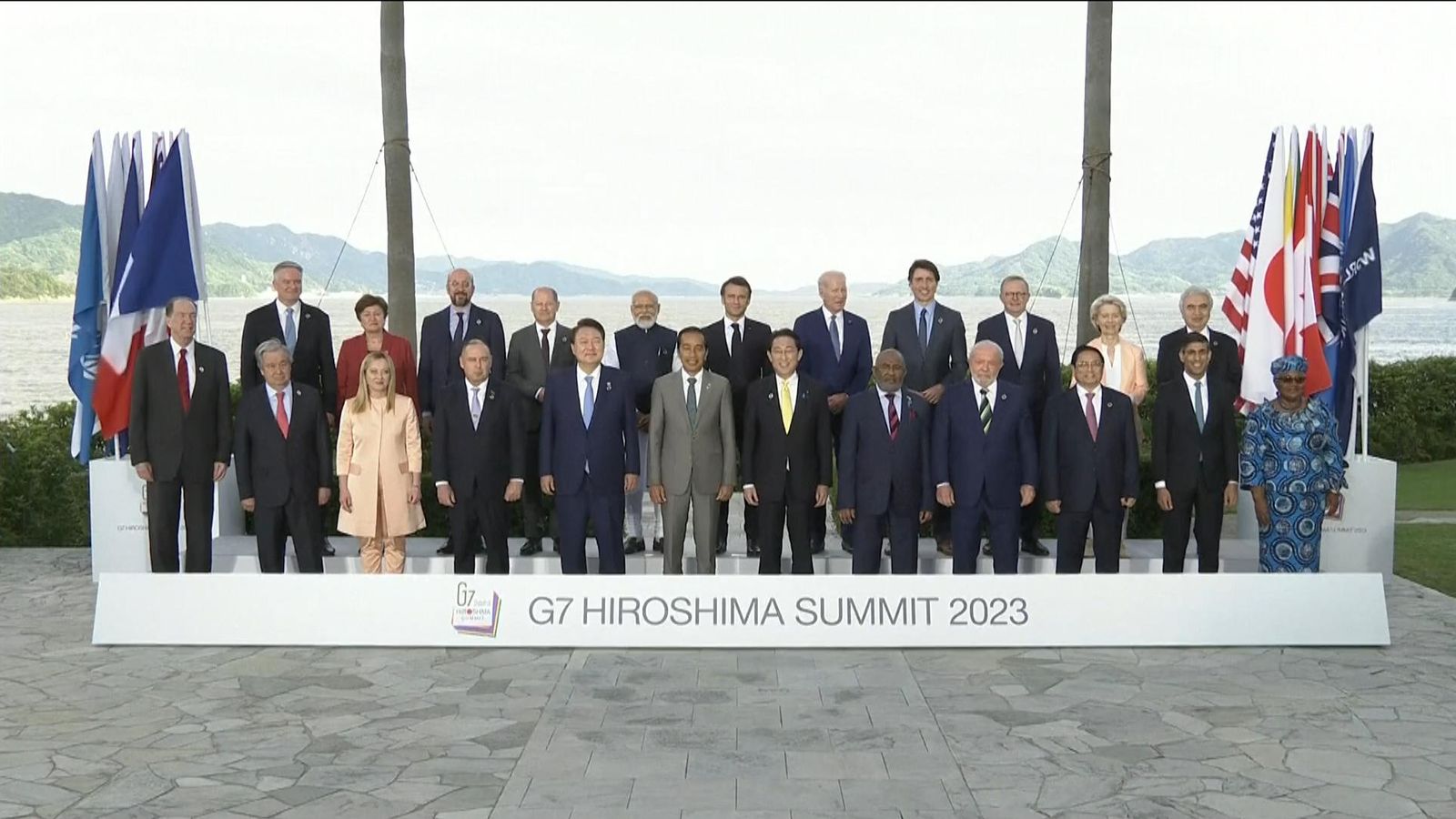 G7 Summit Leaders pose for photos in Hiroshima ahead of meetings