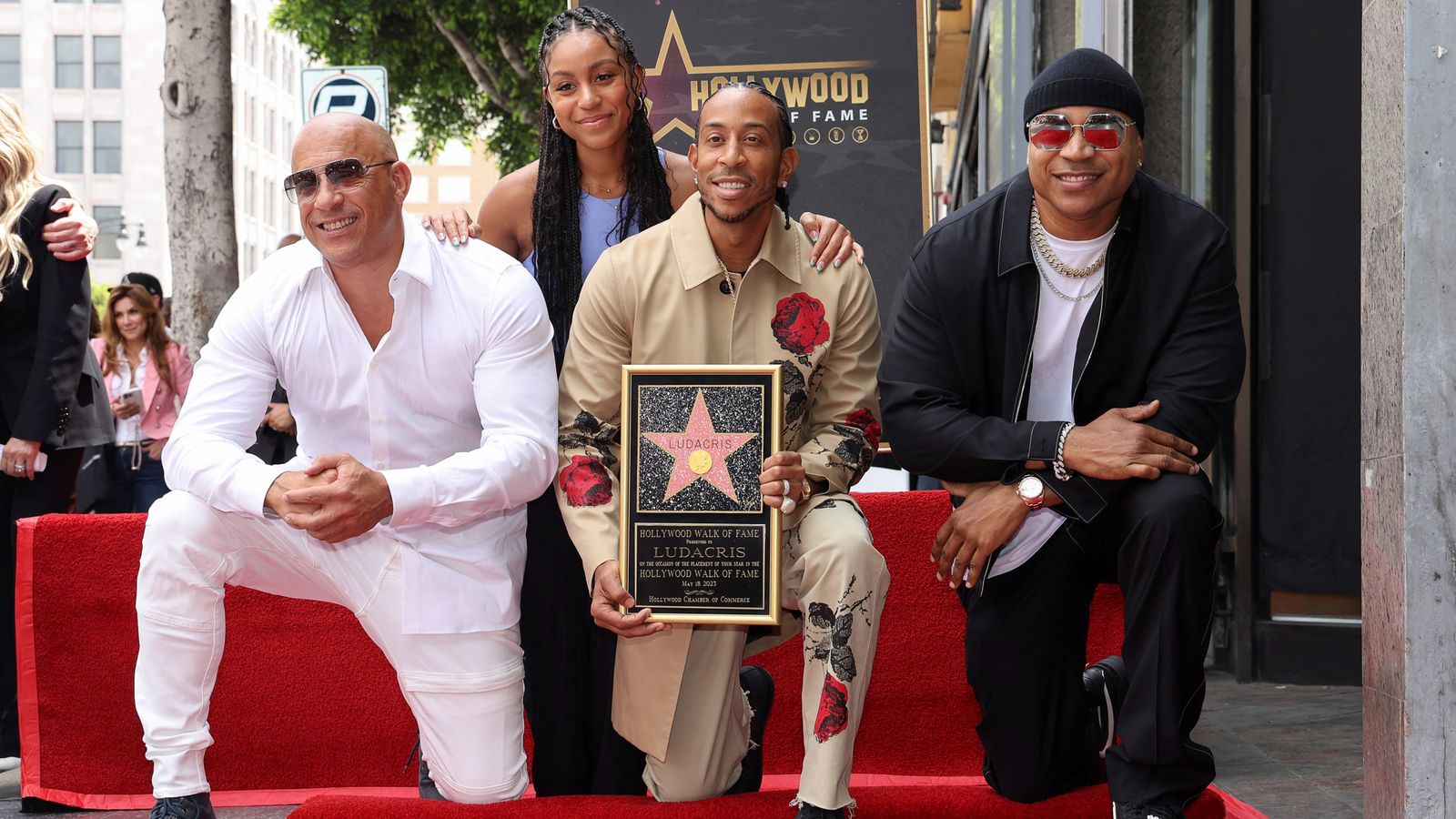 US rapper Ludacris honoured with Hollywood Walk of Fame star as Vin Diesel and LL Cool J attend ceremony