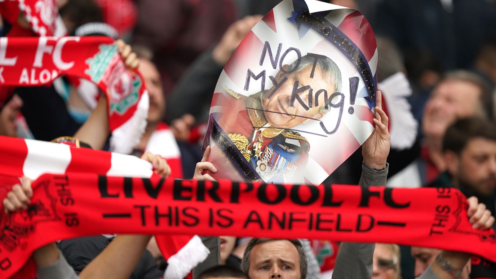 Liverpool fans boo national anthem before Premier League game against Brentford