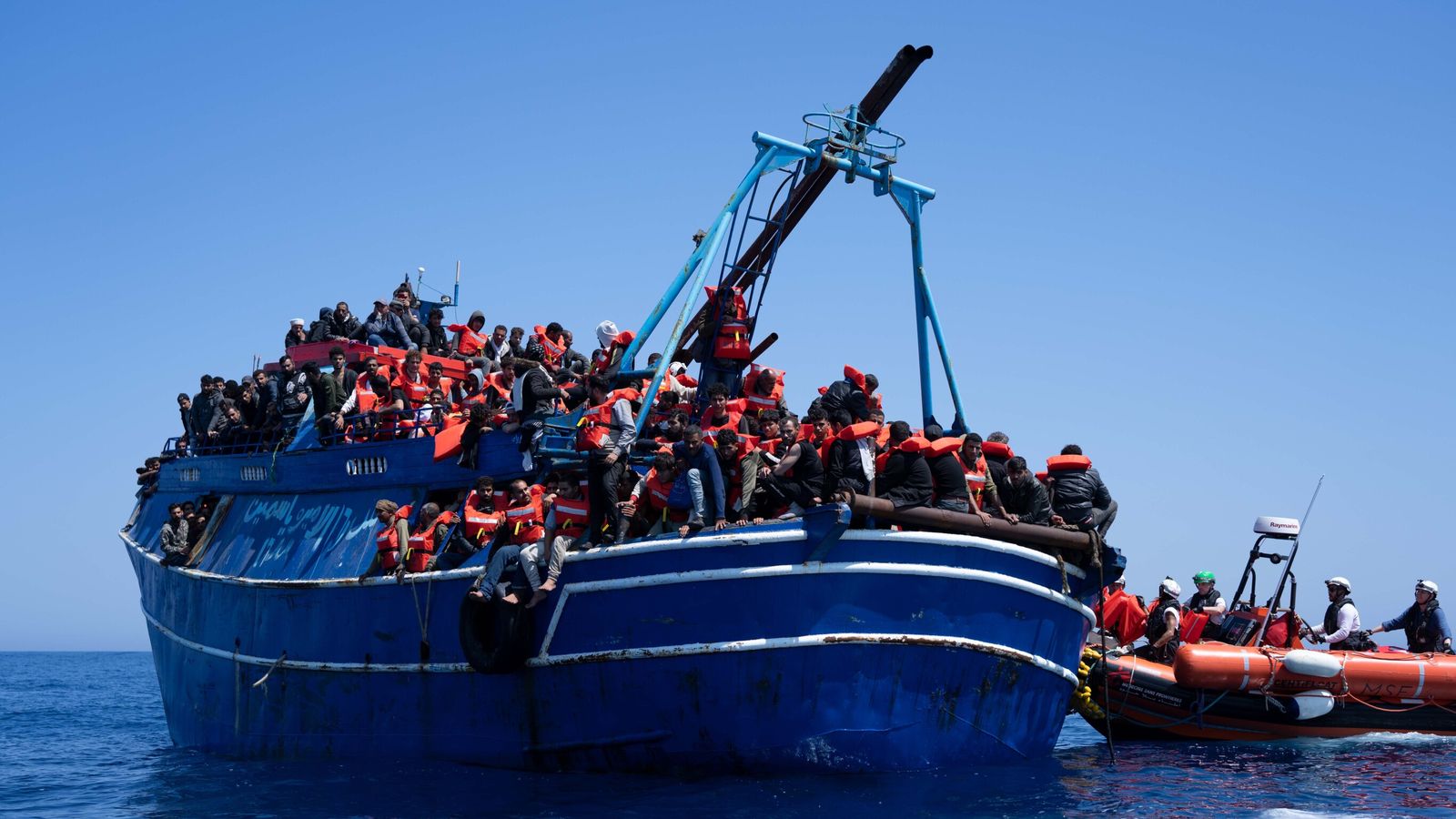 'We all thought we were going to die': The rescue of 600 people from the Mediterranean