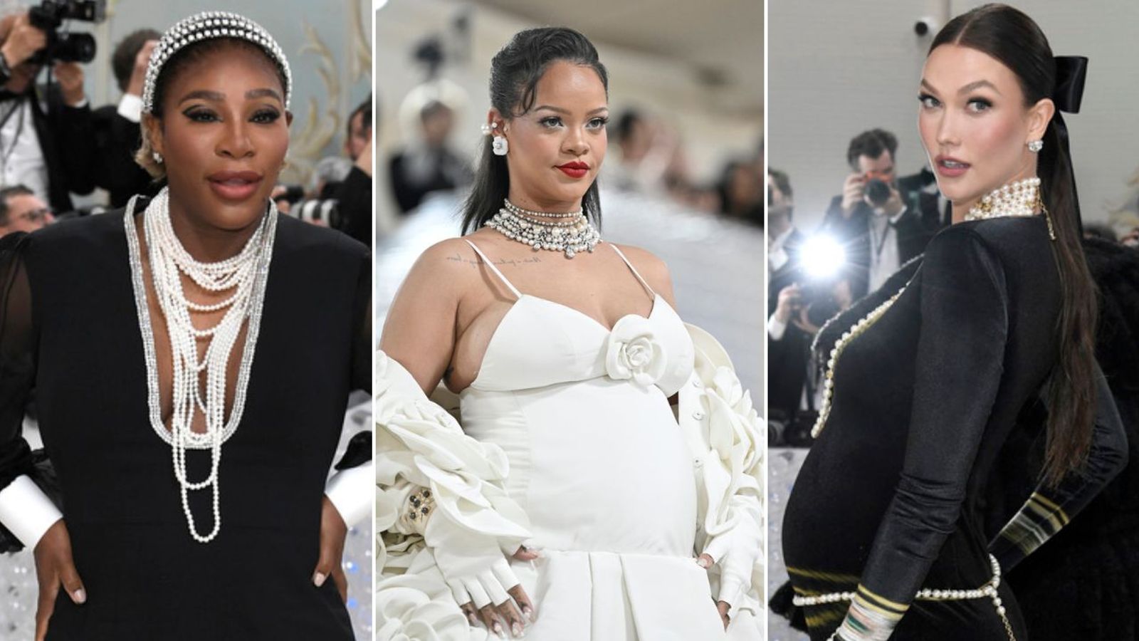 Serena Williams, Rihanna and Karlie Kloss show off baby bumps as Met Gala honours designer Karl Lagerfeld
