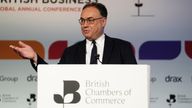 Andrew Bailey, Governor of the Bank of England, during the British Chambers Commerce Annual Global conference, at the QEII Centre, London. Picture date: Wednesday May 17, 2023.
