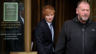 Ed Sheeran leaves Manhattan federal court on 25 April