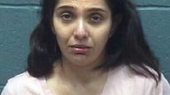 Karima Jiwani has been arrested over the abandoning of baby India in Forsyth County, Georgia, in 2019. Pic: Forsyth County Sheriff&#39;s Office