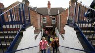 Sunderland fans make their way into the stadium before the Sky Bet Championship play-off semi-final second leg match at Kenilworth Road, Luton. Picture date: Tuesday May 16, 2023
