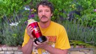Pedro Pascal accepting one of a trio of MTV awards for hit show The Last Of Us