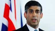 Rishi Sunak at the end of the G7 in Japan