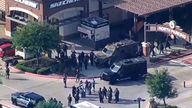 Police respond to a shooting in the Dallas area&#39;s Allen Premium Outlets, which authorities said has left multiple people injured in Allen, Texas, U.S. May 6, 2023 in a still image from video. ABC Affiliate WFAA via REUTERS NO RESALES. NO ARCHIVES. MANDATORY CREDIT