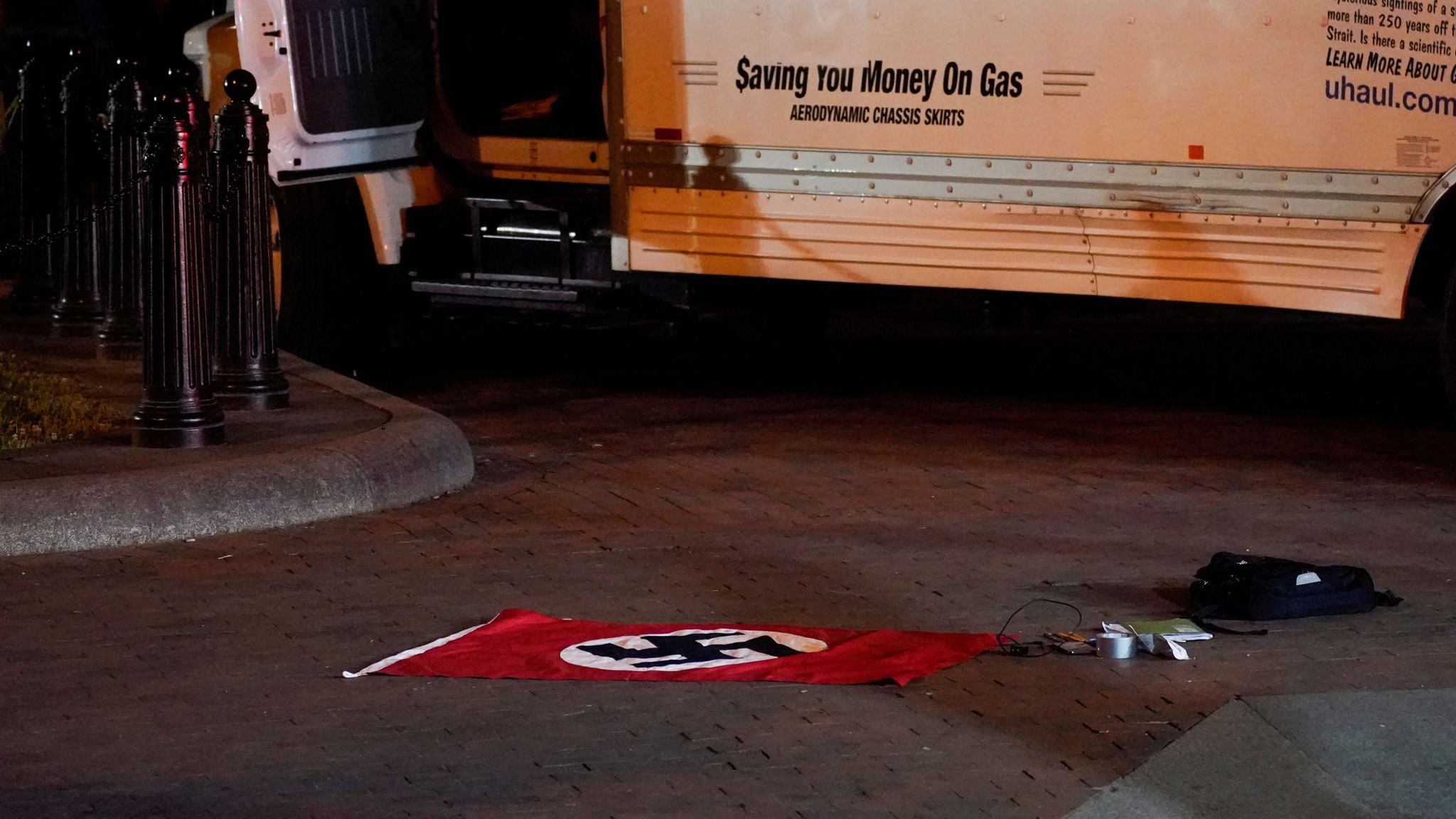 Nazi flag seized after truck crashes into security barriers near White ...