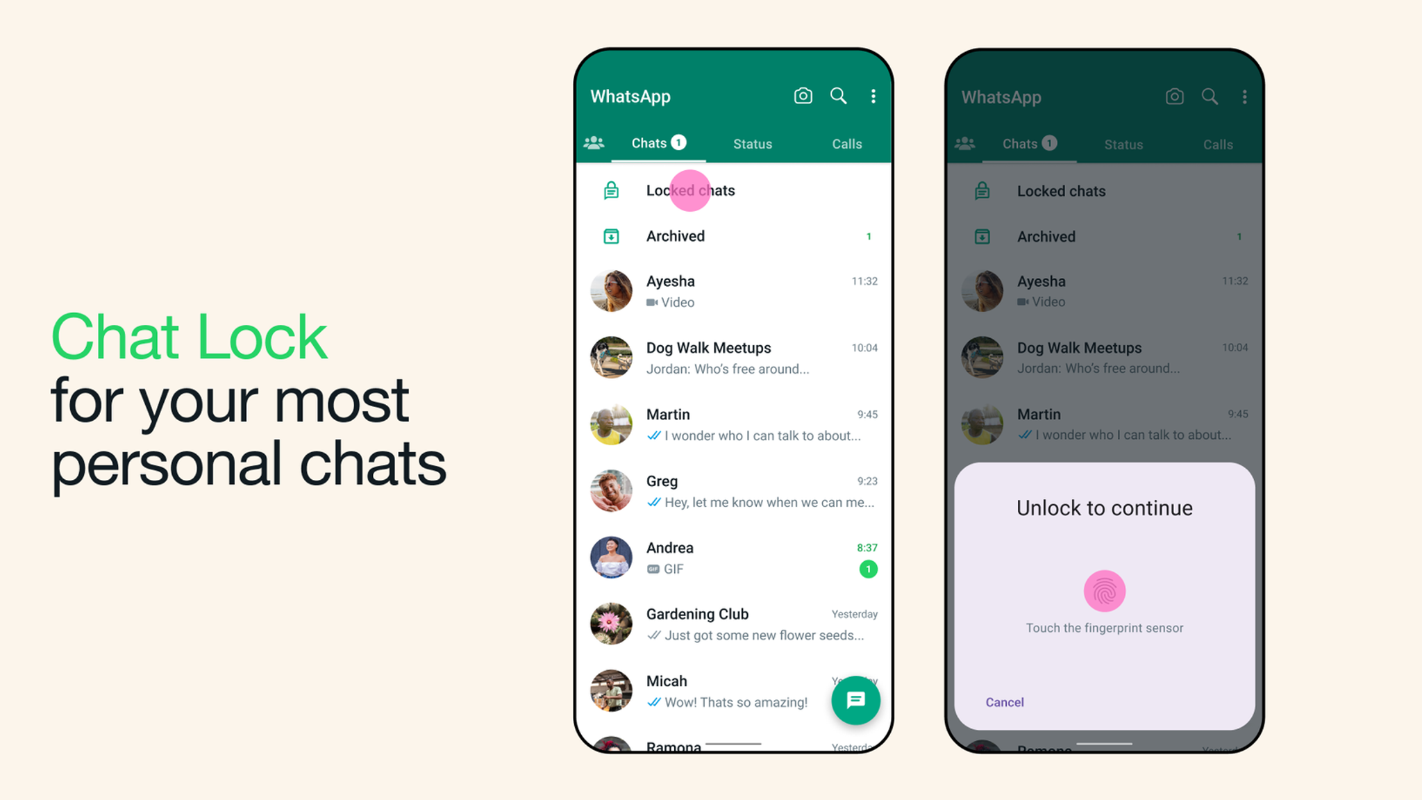 WhatsApp will allow users to lock and hide conversations, Meta announces |  Science & Tech News | Sky News