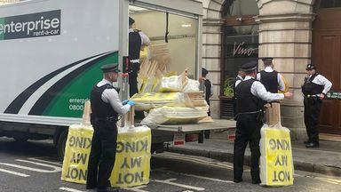 A van contained protest material that has now been confiscated. Pic: Twitter - @Labour4Republic 