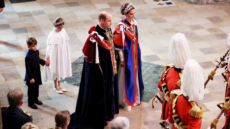 Britain&#39;s Prince William and Catherine, Princess of Wales attend Britain&#39;s King Charles and Queen Camilla&#39;s coronation ceremony at Westminster Abbey, in London, Britain May 6, 2023. REUTERS/Phil Noble/Pool