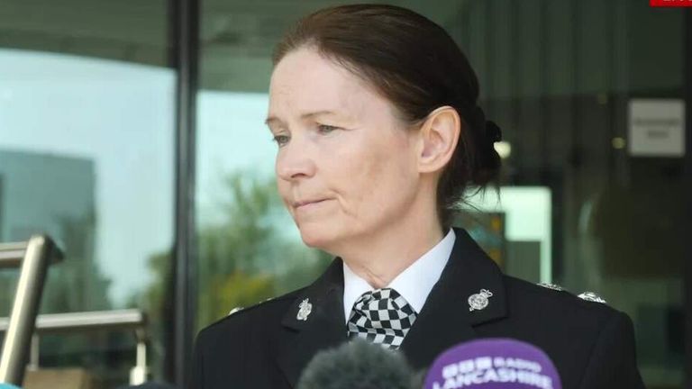 A senior officer has said her "thoughts and prayers" are with his family after he was struck by the vehicle with its lights on responding to an emergency.

Lancashire Police&#39;s chief superintendent Karen Edwards spoke to the press this afternoon.

