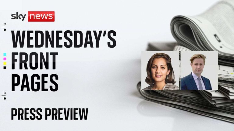 We take a first look at Wednesday&#39;s newspapers with The Observer&#39;s chief leader-writer Sonia Sodha and The Times&#39; home affairs editor Matt Dathan