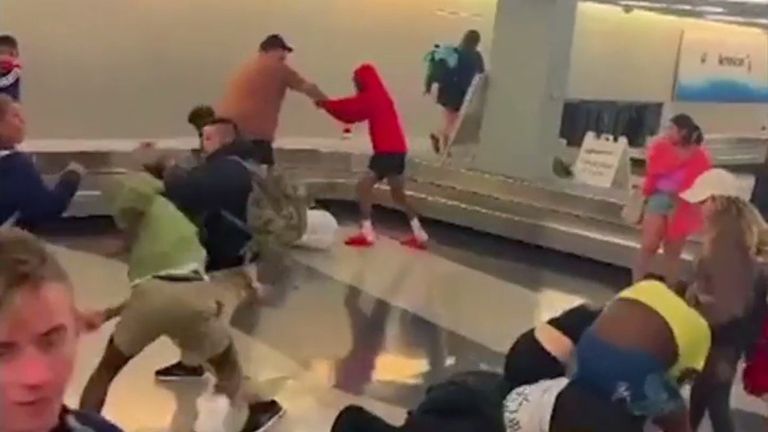   Video captures wild brawl at Chicago&#39;s O&#39;Hare airport  