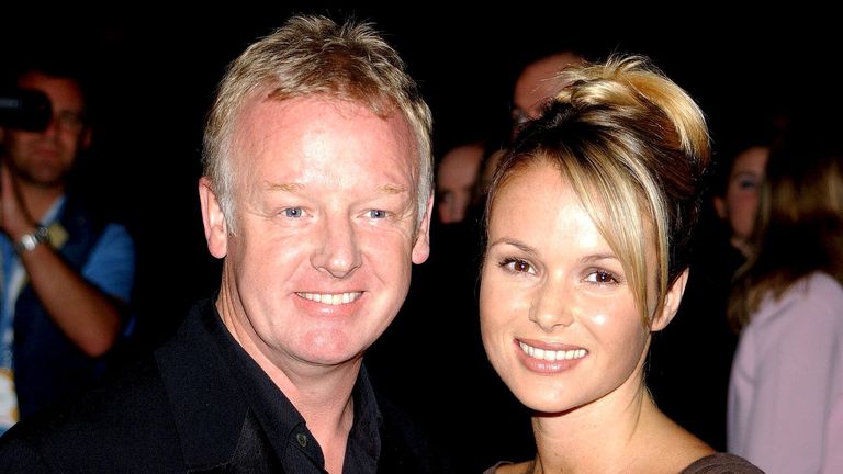 Les Dennis and Amanda Holden before their separation in 2002