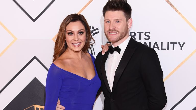 Strictly Come Dancing star Amy Dowden and her husband Ben Jones. Pic: Rex/Shutterstock