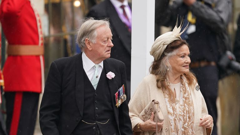 Andrew Parker Bowles (left) arriving at Westminster Abbey, London, ahead of the coronation of King Charles III and Queen Camilla on Saturday. Picture date: Saturday May 6, 2023.