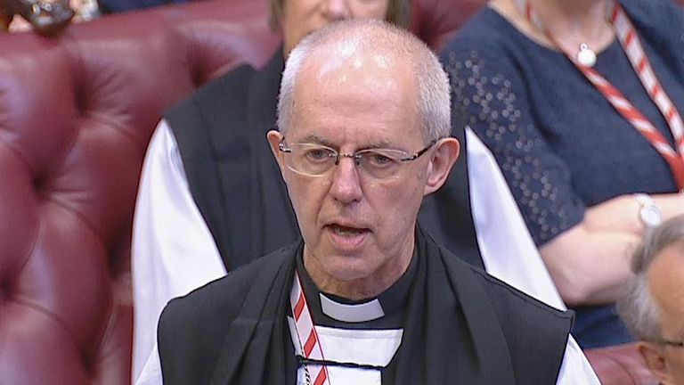 Justin Welby is critical of the government&#39;s illegal immigration bill