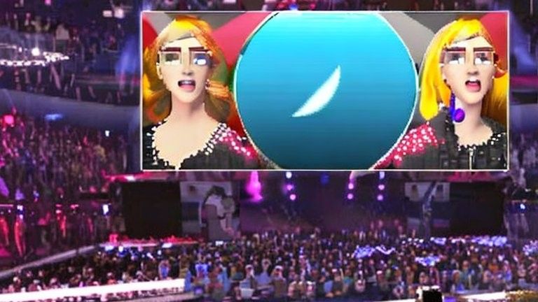 An image of "Eurovision as a video game" by artificial intelligence tool Stable Diffusion, which converts text to images. Pic: Stable Diffusion