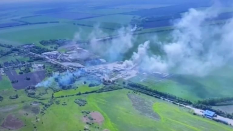 Smoke seen over Belgorod