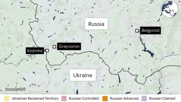 Did pro-Ukrainian fighters capture a Russian town?