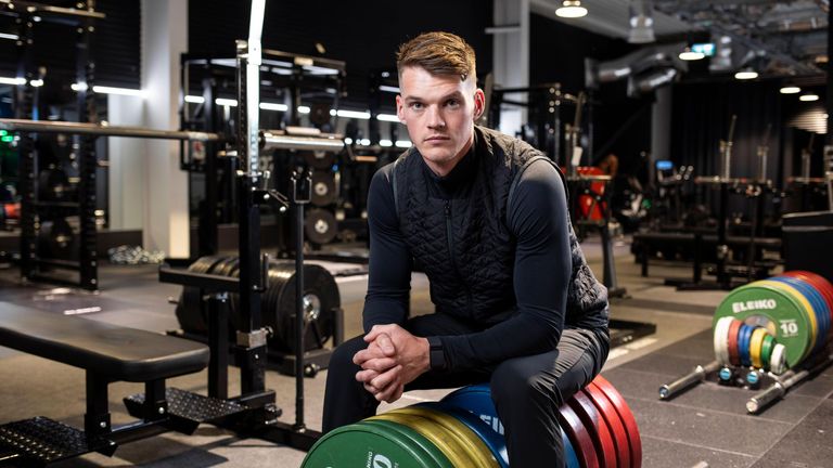 Ben Francis, founder of Gymshark. He is in the company&#39;s gym at their head offices in Solihull, West Midlands, UK.
