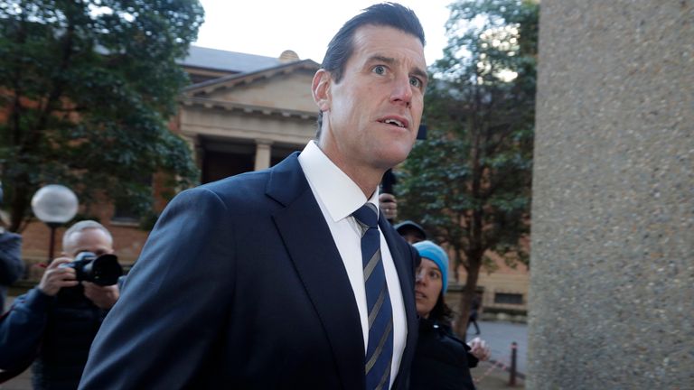 Ben Roberts-Smith arrives at the Federal Court in Sydney in 2021
Pic:AP