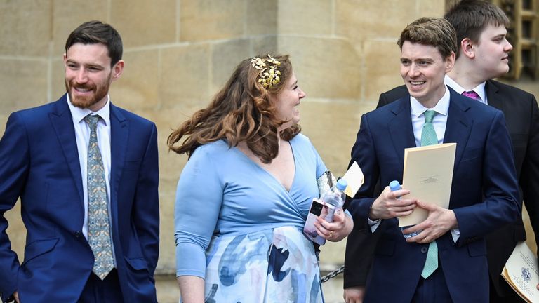 Blair&#39;s children at his Order of the Garter service in June 2022