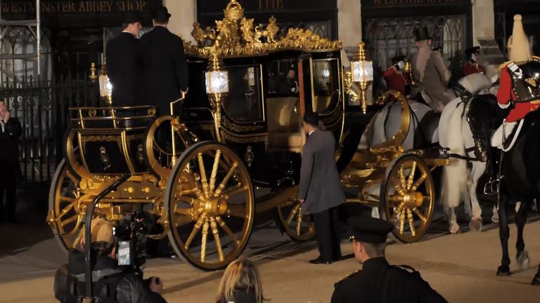 carriage spotted at coronation rehearsal 