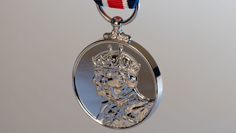Coronation medal. Pic: DCMS/PA