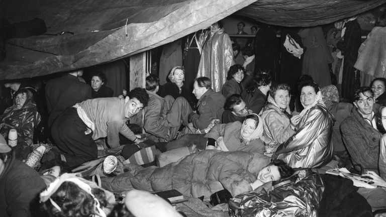 Excited spectators camped out in London ahead of the coronation