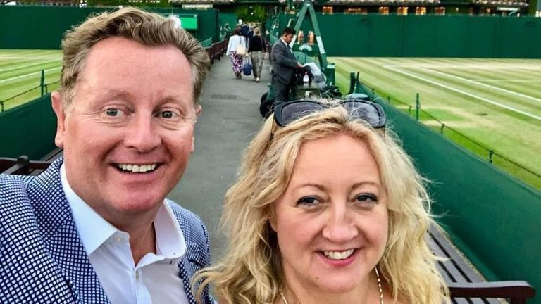 Paul and Rachel Mason at Wimbledon