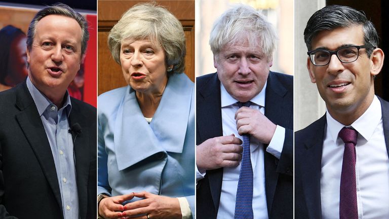 David Cameron, Theresa May , Boris Johnson and Rishi Sunak 