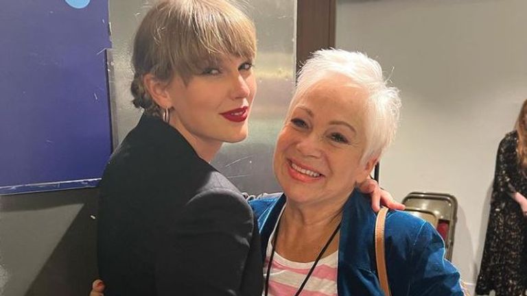 Taylor Swift and Denise Welch pictured backstage at The 1975&#39;s gig. Pic: @denise_welch