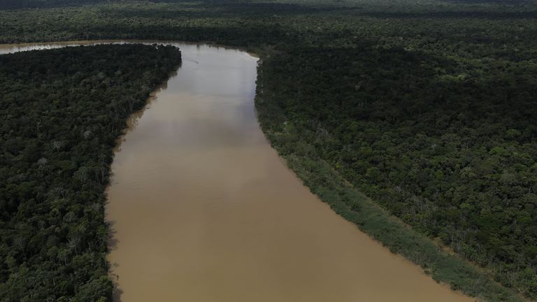 Itacoai River during the search operation for British journalist Dom Phillips and indigenous expert Bruno Pereira in 2022 