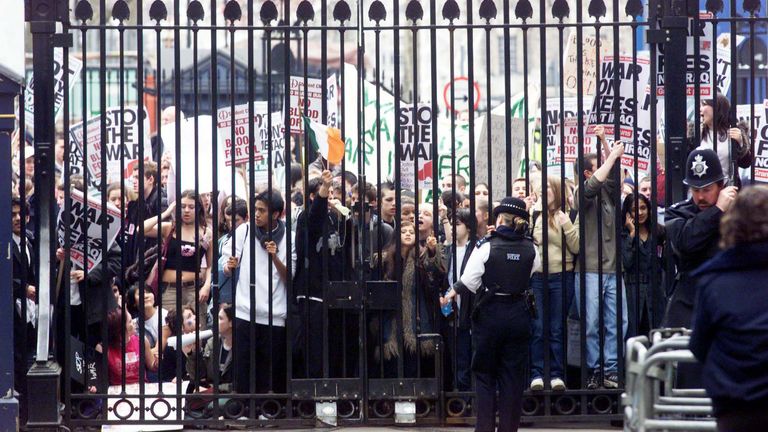 Over the years, the gates have become a focal point for protests