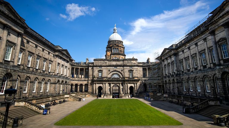 A general view of the University of Edinburgh Old College, Edinburgh.