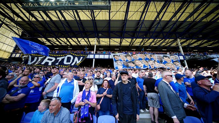 Everton fans ahead of the crucial Premier League clash with Bournemouth