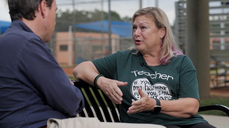 Denise Soufrine, a teacher, is considering leaving Florida due to Mr DeSantis' governorship